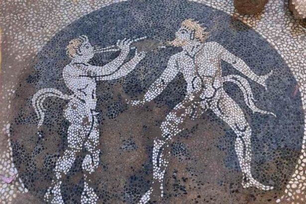 Workers Stumble Upon Ancient Greek Mosaic of Dancing Satyrs