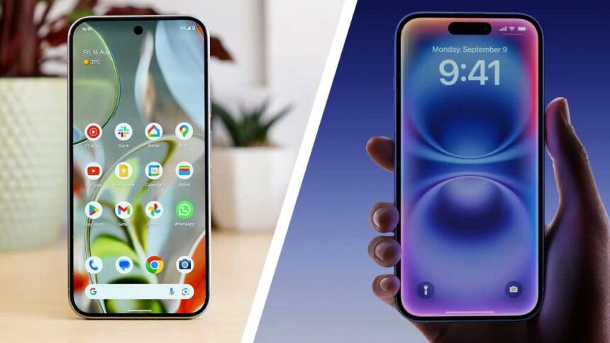 Google Pixel 9 Pro XL and Apple iPhone 16