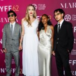 Angelina Jolie Shines Alongside 3 of Her Children on NYFF Red Carpet