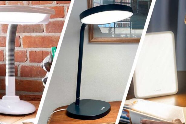 Three images of SAD lamps