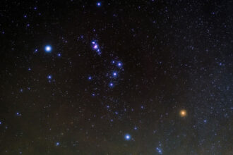 The constellation Orion in the night sky.