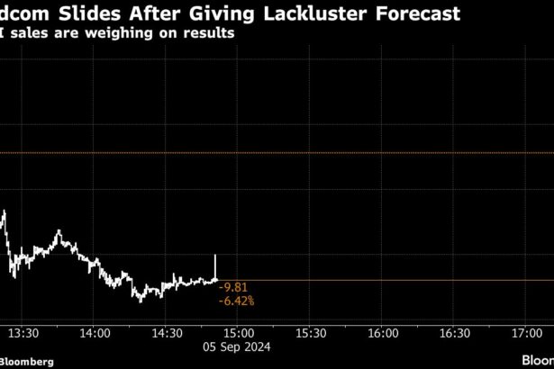 Broadcom Slides After Sluggish Non-AI Sales Weigh on Forecast