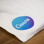 Canva logo on bag sitting on a table.