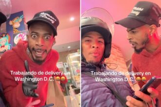 DC Canna Coffee owner Greg Harris berates Uber Eats driver to 'learn English' in viral TikTok before health officials shut down store