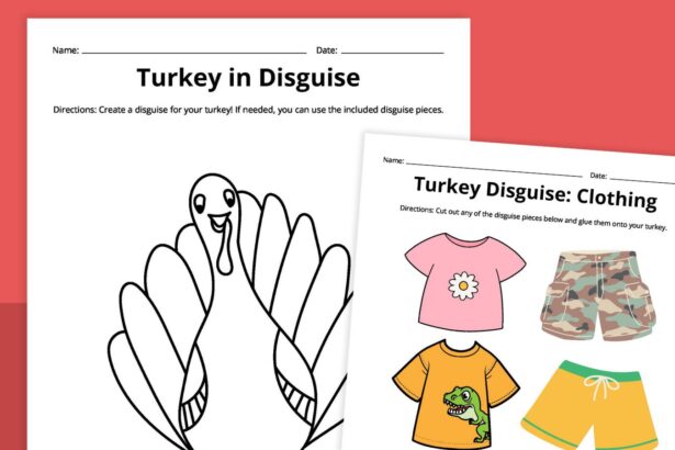 Free Printable Turkey Disguise Template Thanksgiving Activity
