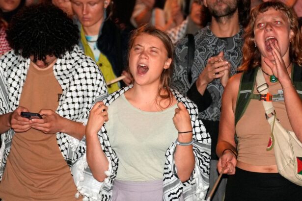 Greta Thunberg Detained In Copenhagen During Protest Against War In Gaza