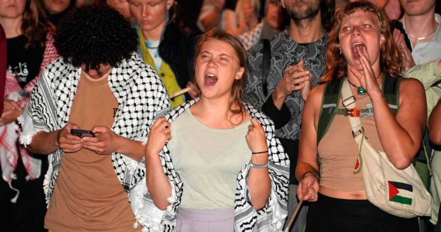 Greta Thunberg Detained In Copenhagen During Protest Against War In Gaza