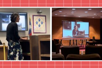 Collage of educator testifying before the State Board of Education