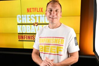 Joey Chestnut Beats Kobayashi in Netflix's Hot Dog-Eating Contest