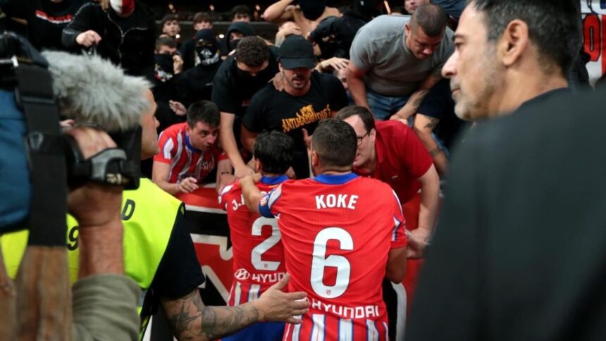 Madrid derby chaos: Game suspended after Atletico Madrid fans throw objects onto pitch after Real Madrid goal