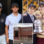 Memorial for Johnny and Matthew Gaudreau at their NJ high school