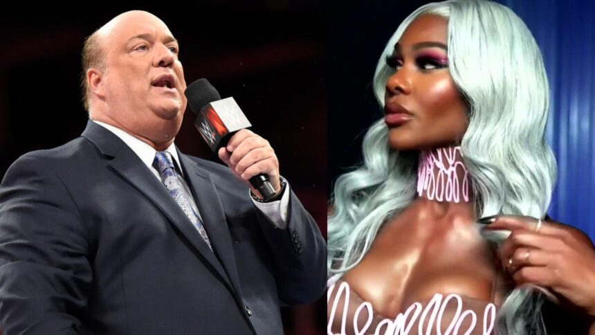 Paul Heyman on the left and Jade Cargill on the right (Image Credits: WWE.com)