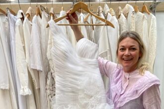 Pre-loved wedding dresses on show