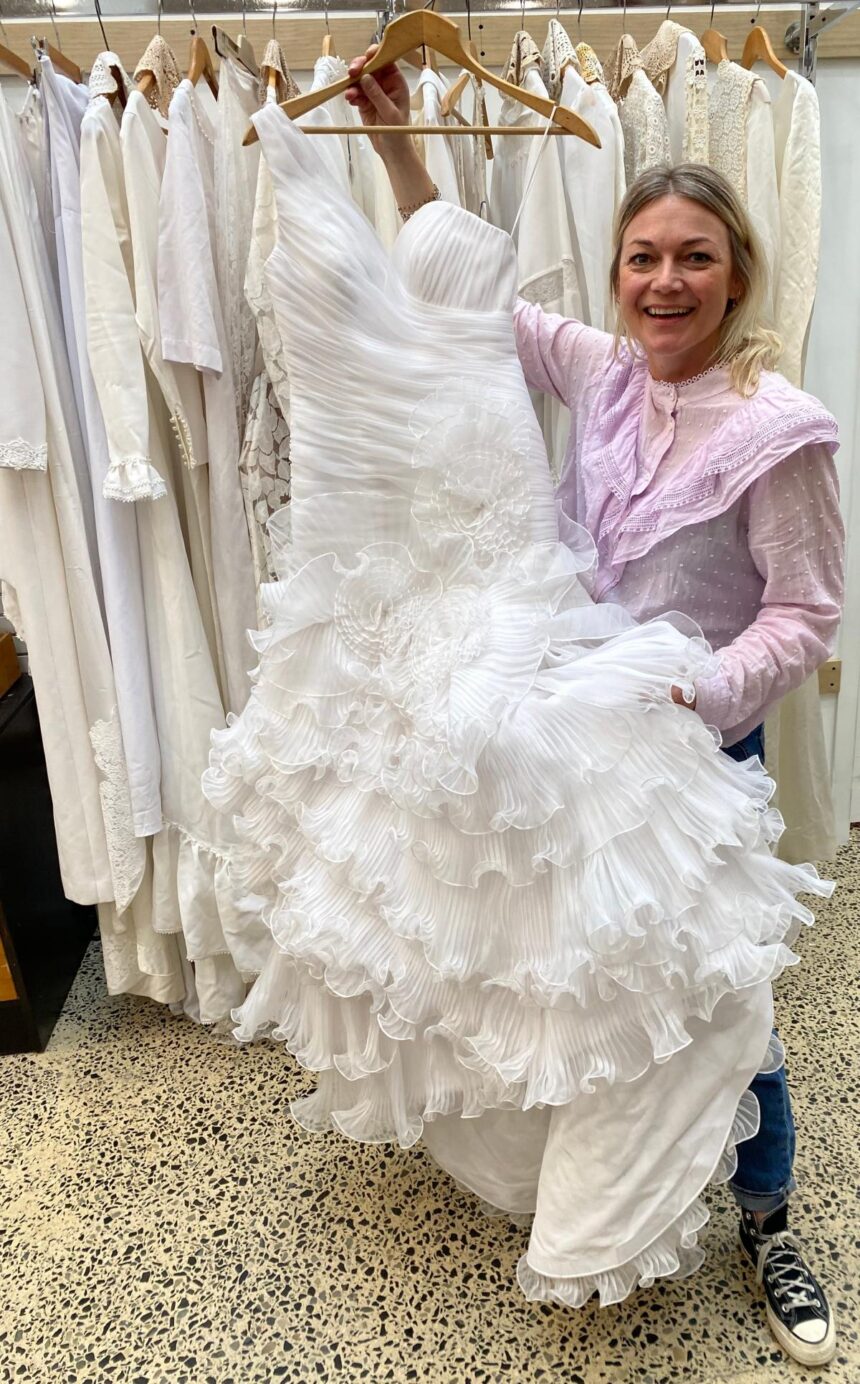 Pre-loved wedding dresses on show