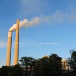 Kyger Creek Power Plant viewed from a parking lot off of Ohio State Route 7.