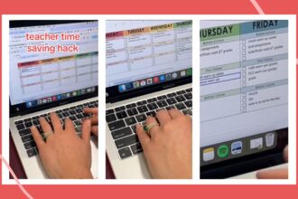 Teacher demonstrating time-saving scheduling hack