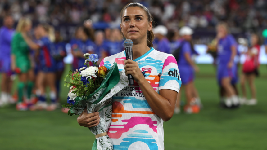 USWNT legend Alex Morgan says goodbye in an eventful 13 minute cameo sendoff for San Diego Wave FC