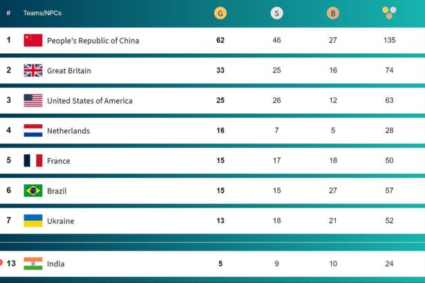 Updated Gold, Silver & Bronze Medal Tally for all countries after Day 7