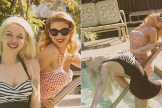 Viola Odette Harlow & Mila Molinari Go Demure Summer In Classic Swimsuits