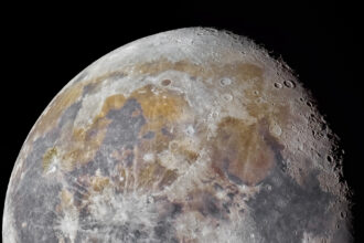 a close up image of the moon