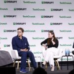 SAN FRANCISCO, CALIFORNIA - OCTOBER 29: (L-R) Connie Loizos, Editor-in-Chief & GM of TechCrunch, Ashton Kutcher, Effie Epstein and Guy Oseary speak onstage during TechCrunch Disrupt 2024 Day 2 at Moscone Center on October 29, 2024 in San Francisco, California. (Photo by Kimberly White/Getty Images for TechCrunch)