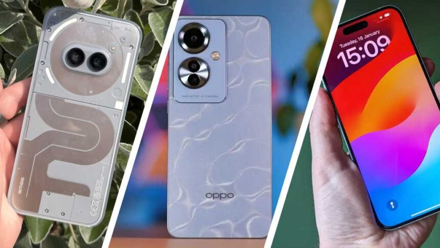 Nothing Phone (2a) Plus, Oppo Reno 11 F 5G and Apple iPhone 15 Plus