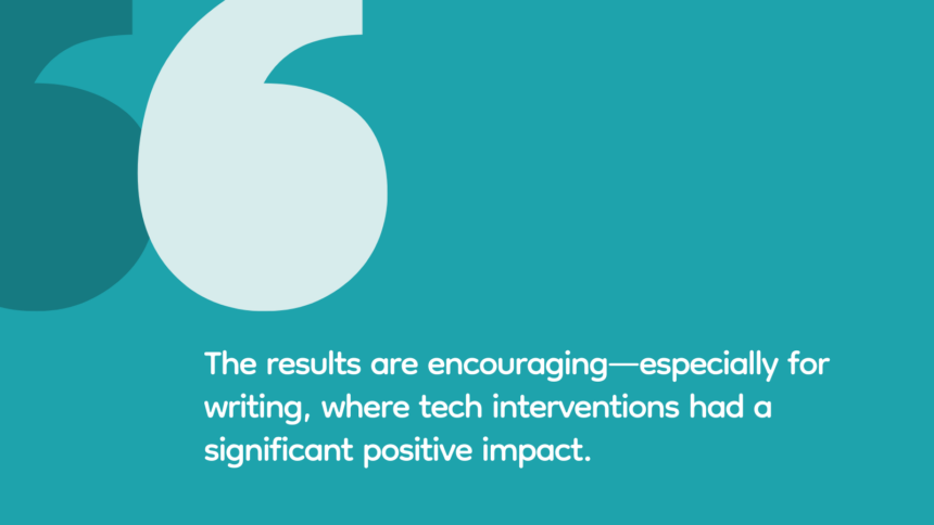 Quote about how educational tech boosts literacy