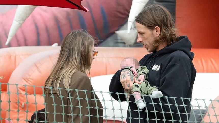 Frances Bean Cobain and Riley Hawk Take Newborn Son to Pumpkin Patch