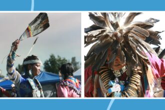 Native Americans celebrating Indigenous Peoples Day.