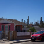 An active oil refinery located next to a single family home in Wilmington, California on September 21, 2022.