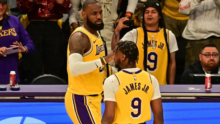 LeBron & Bronny James Make History, First Father-Son Duo To Share NBA Court