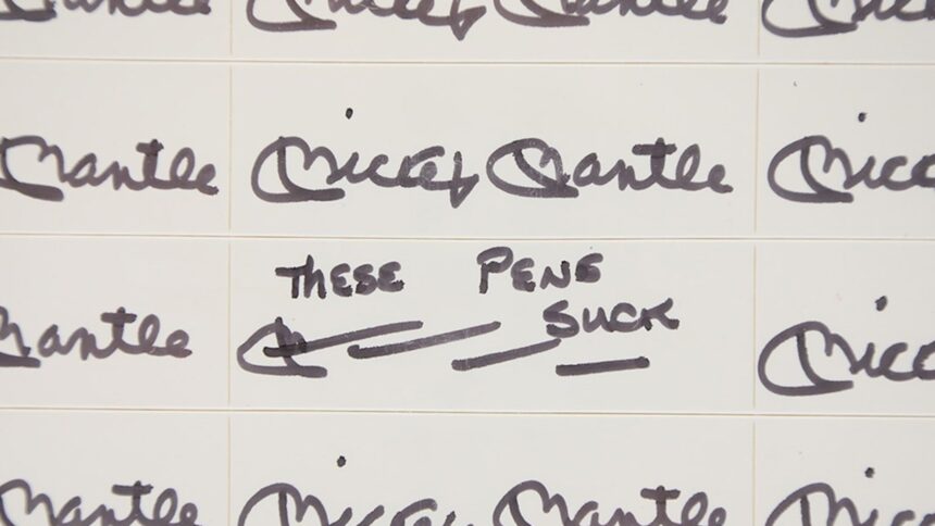 Mickey Mantle One-Of-A-Kind Autograph Hits Auction Block, 'These Pens Suck'