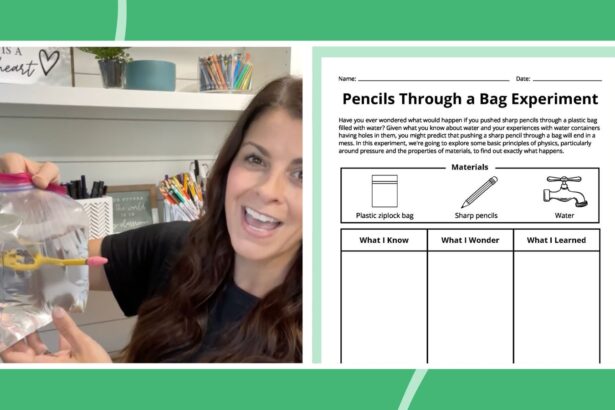 Pencil Through a Bag of Water Experiment: How-To & Worksheet
