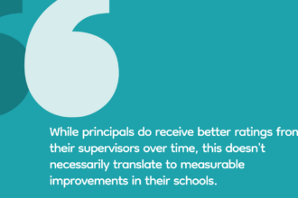 Quote about how principal experience doesn't necessarily boost school performance