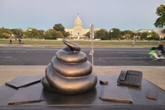 Sculpture of a Turd on Nancy Pelosi’s Desk Appears on National Mall