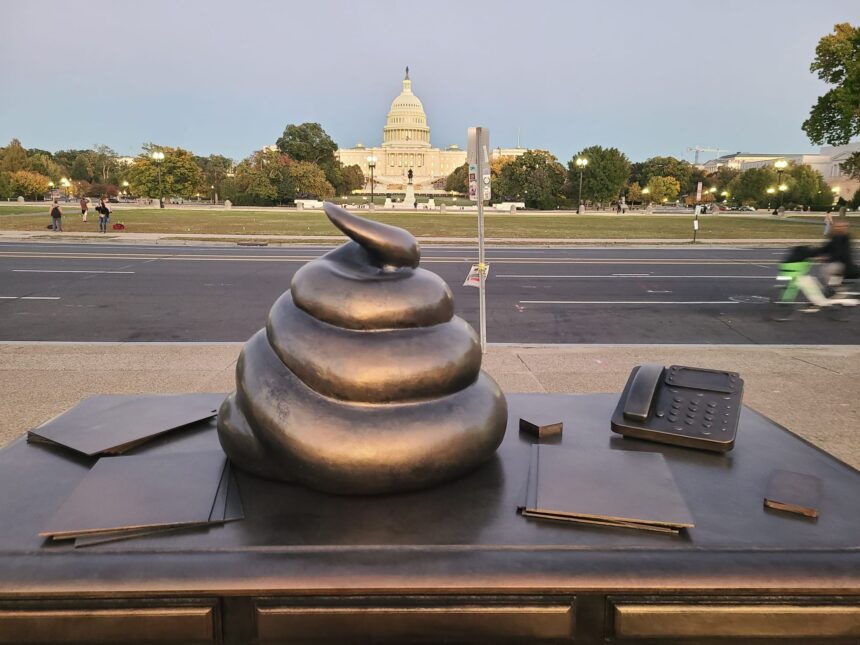 Sculpture of a Turd on Nancy Pelosi’s Desk Appears on National Mall