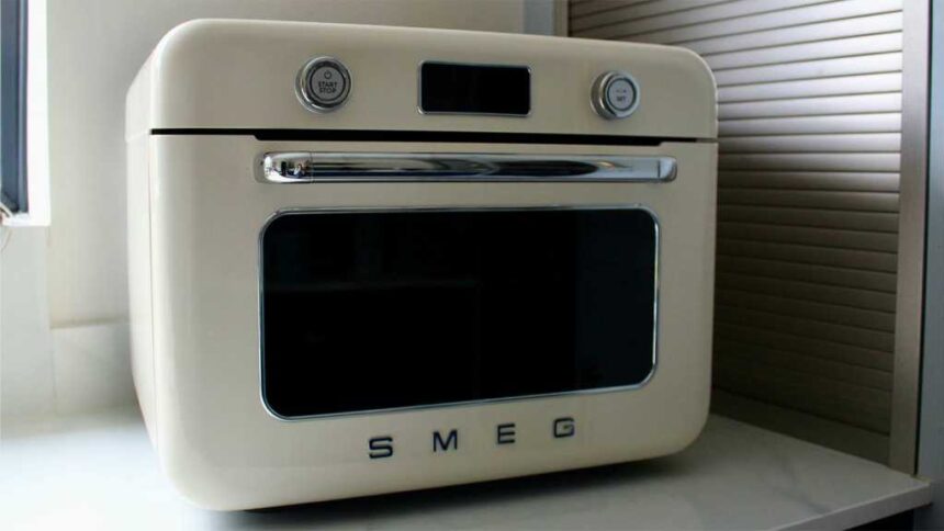 The oven on a kitchen counter