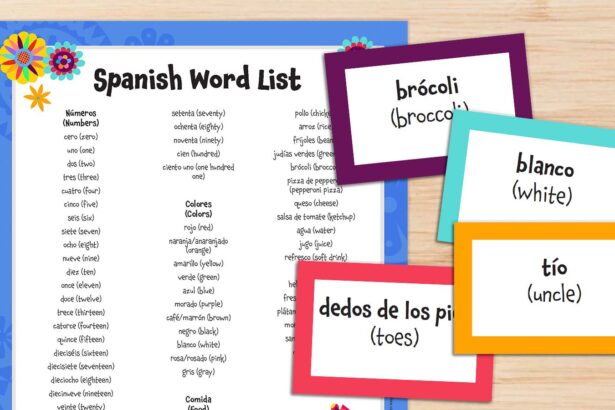 Spanish Vocabulary Words (Free Printable List and Teaching Ideas)