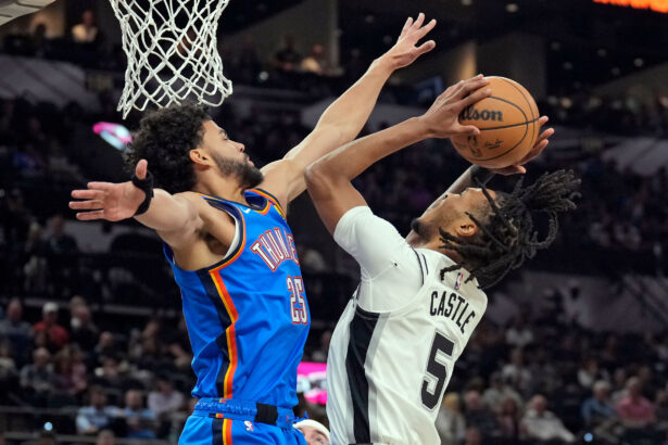 Spurs rookie Stephon Castle impresses with statement poster dunk against OKC