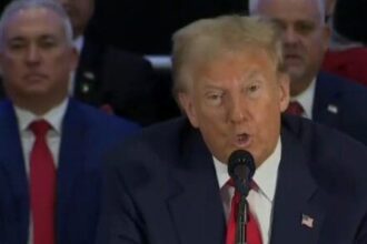 Trump speaks at a Latino roundtable