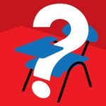 Illustration of a school chair with a giant question mark