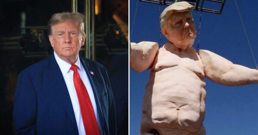 Trump's 43-Foot Naked Statue Sparks Outrage — Is He Ready to Sue?