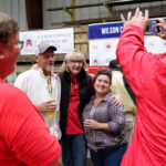 GOP congressional candidate Laurie Buckhout (center) poses with supporters at the Wilson County GOP Dinner.