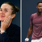 Gael Monfils, Elina Svitolina and their daughter Skai