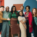 The seven member main cast of the TV series Abbott Elementary.