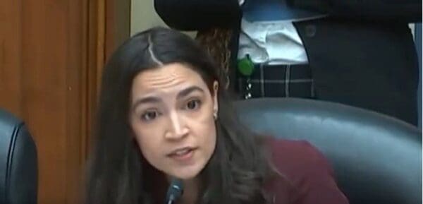 AOC asks questions during the Biden impeachment hearing.