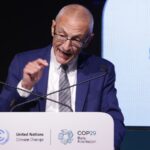 John Podesta, the U.S. Senior Advisor to the President for International Climate Policy, speaks to the media on the opening day of the UNFCCC COP29 Climate Conference on November 11, 2024 in Baku, Azerbaijan.