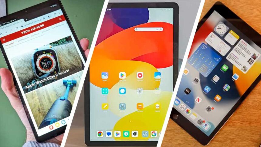 Samsung Galaxy Tab A9, Xiaomi Redmi Pad SE and Apple iPad 10.2 (2021)