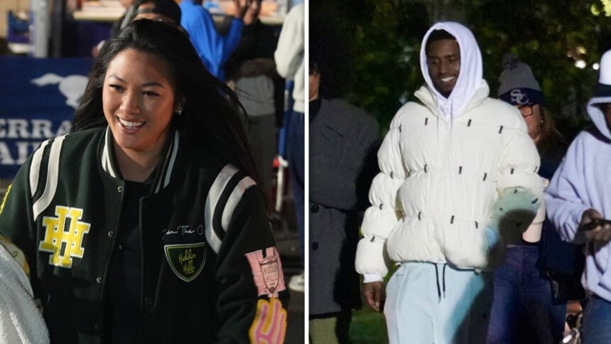 Diddy's Baby Mother Dana Tran, Son Christian Support Twins at Football Game