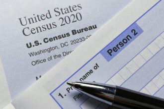 A 2020 U.S. Census form.